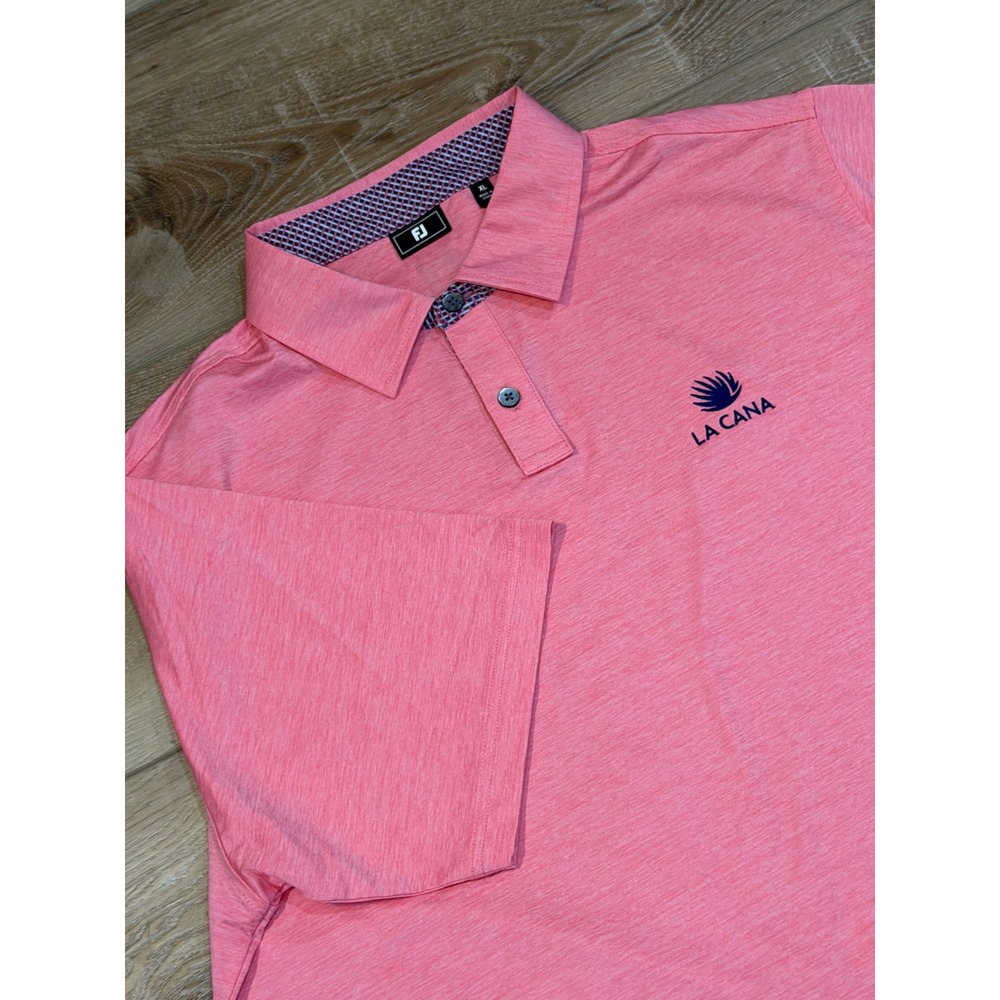 FootJoy Mens XL Pink Heather La Cana Golf Course Performance Polo Shirt XL